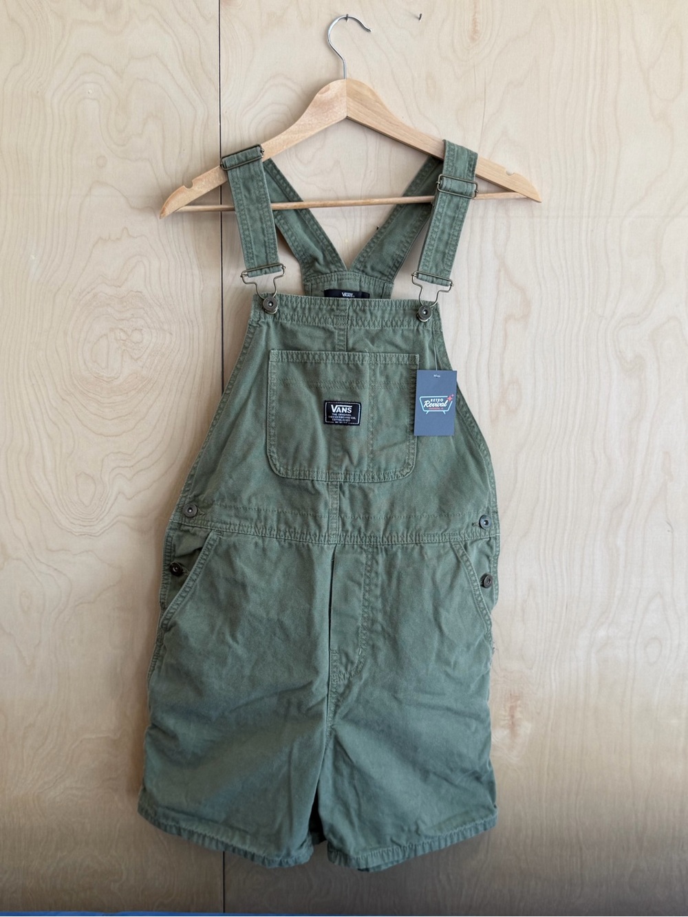Vans Olive Utility Short Overalls